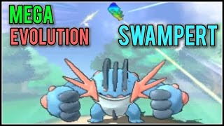 Mega Swampert Evolution  Pokemon Omega Ruby and Alpha Sapphire [upl. by Niltiac]