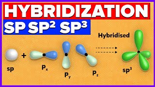 Hybridization of Atomic Orbitals  SP SP2 SP3 Hybridization of Carbon [upl. by Julius]