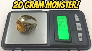 20 Gram MONSTER Ring Found Beach Metal Detecting [upl. by Atiuqnahs853]