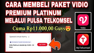 Cara Membeli Paket Premium Platinum Vidio Melalui Pulsa Telkomsel Terbaru 2024 [upl. by Liatris]