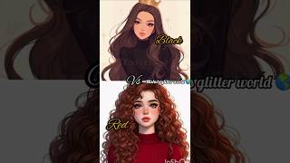 🖤Black vs Red ♥️  choose your side 😜 subscribe ytshort Mishus glitter world 🌎 [upl. by Ashlan]