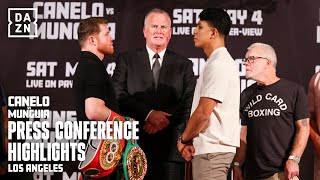 CANELO ALVAREZ VS JAIME MUNGUIA LA PRESSER HIGHLIGHTS [upl. by Ynaffi]