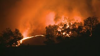 Wildfire Threatens Areas Near Geyserville with Winds Expected to Rise Into Saturday Morning [upl. by Akit]