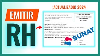 Como Emitir Recibo por Honorarios Electrónico 2024  al crédito y al contado [upl. by Furlani]