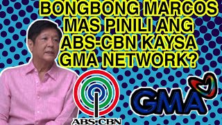 BONGBONG MARCOS MAS PINILI ANG ABSCBN KAYSA SA GMA NETWORK JESSICA SOHO PRESIDENTIAL INTERVIEW BBM [upl. by Anires]