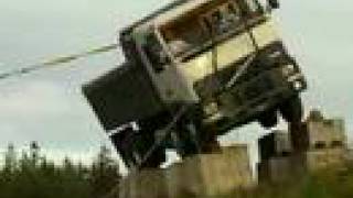 Volvo truck rollover test 1 [upl. by Adnirual]