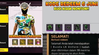 CODE REDEEM FF TERBARU HARI INI 6 JUNI ❗ ADA KATANA PARADOX DAN BUNDLE SERVER LUAR koderedemff [upl. by Ojiram]