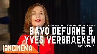 Interview Bavo Defurne amp Yves Verbraeken  Souvenir  2016 Toronto Intl Film Festival [upl. by Ehsom]