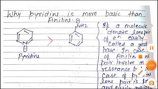 Pyridine is more basic than Aniline why [upl. by Alihs764]