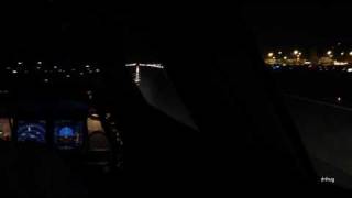 AWESOME HEAVY A340 Night Takeoff Cockpitview [upl. by Ahsiekat458]