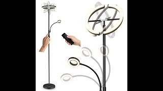 How to pair the remote to the light for Fimei MF18813 Standing Floor lamp with reading light [upl. by Nerrol830]