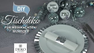 DIY edle SilvesterTischdeko günstig selbermachen How to Deko Kitchen [upl. by Ailemor]