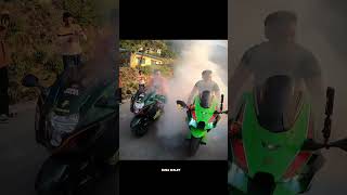 Suzuki Hayabusa and Kawasaki ZX10R Burnout 🔥🔥🔥 [upl. by Kcirdor236]