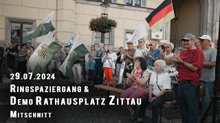 Spaziergang und Montagsdemo 29072024 in Zittau [upl. by Spillar]