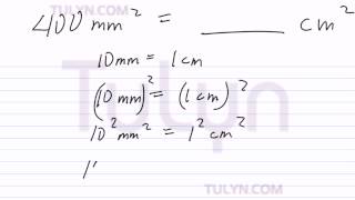 Conversion of Metric Units Squared Millimeters to Squared Centimeters [upl. by Dunton]