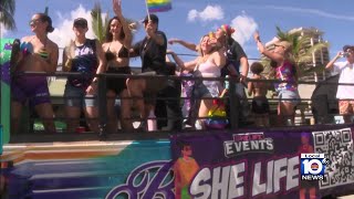 Thousands pack the streets for Pride of the Americas parade in Fort Lauderdale [upl. by Ahgem134]