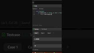 leetcode 50 Powx n shorts ytshorts pythonlearning pythonprogramming phython algorithm [upl. by Desta]