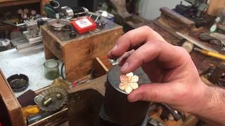 Jewelry Basics Forge Copper Flower Part 2 [upl. by Olecram]