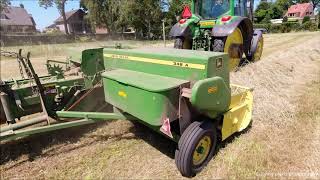 Hooi persen  Pressing hay  Heu pressen  John Deere  342A  Grasseizoen  Silage  Grass  Dji [upl. by Ailecra863]