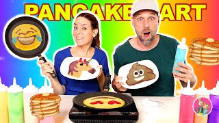 PANCAKE ART CHALLENGE PAPA vs MAMA ♥DeZoeteZusjes♥ [upl. by Janie770]