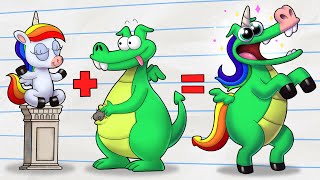 EINHORNSOMMERGRIPPE NEU Junge amp Drache  Cartoons für Kinder  Wildbrain Toons [upl. by Heater]