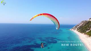 PARAGLIDING TANDEM FLIGHTS LEFKADA  NEW ROUTE [upl. by Zoarah]