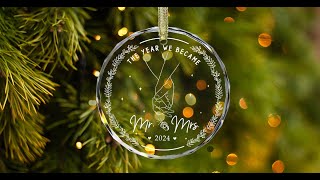 Gossby First Christmas Married Ornament 2024 for Newlywed Couple  The Year We Became Mr Mrs [upl. by Goldy]