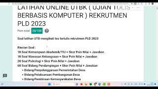 TES UTBK PLD 2023 I LATIHAN SOAL TES TERTULIS PLD 2023 I Link dibawah judul [upl. by Ofilia]