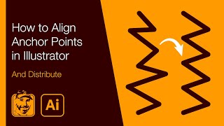 How to Align Anchor Points in Illustrator And Distribute [upl. by Maharva]