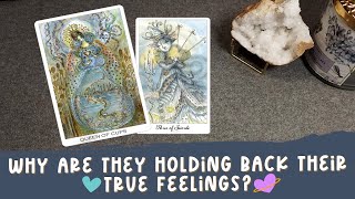 Why are they holding back their true feelings 🧠😌❤ tarot pickacard etherealempress [upl. by Nunci]