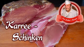 Karree  Schinken selber machen  Schweinerücken kalt geräuchert  Opa Jochens Rezept [upl. by Diahann]