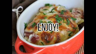 Extra Creamy Scalloped Potatoes Two Ways by Cooking with Manuela [upl. by Nodyroc]