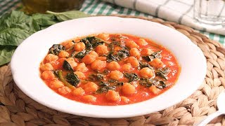 Garbanzos con Espinacas  El potaje más fácil y delicioso del mundo [upl. by Ylrebmik142]