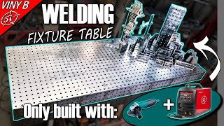 DIY WELDING FIXTURE TABLE made only using a grinder and a welder [upl. by Clabo]