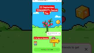 TOMARKETs Secret Tap 22 September  TOMARKETs Secret Tap Today tomarket tomarketsecret [upl. by Larcher]