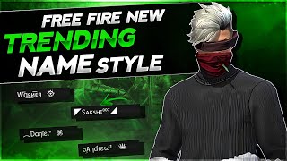 Free Fire Stylish Name Design On Trending Name Style  Best Font Style For Free Fire Name [upl. by Malan]