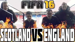 SCOTLAND VS ENGLAND YOUTUBER FIFA 16 SHOWDOWN AT HAMPDEN Feat AJ3 Reev amp Tobiias [upl. by Ferwerda35]