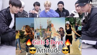 BTS REACTION 🔥 Girls Attitude Boys Power 🔥Best Tiktok video 🔥 Ultimate Reels Video 🔥 [upl. by Nguyen995]