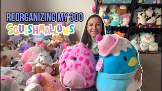 Reorganizing my ENTIRE 300 Squishmallow collection  Squishmallow room tour [upl. by Shelby]