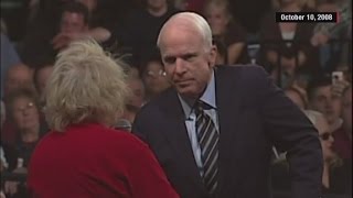 Flashback McCain tells supporter Obama is a decent [upl. by Gerta]