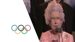 Queen Elizabeth II Officially Opens The London 2012 Olympics  Opening Ceremony [upl. by Yrol]