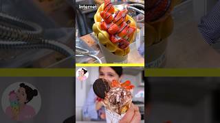 Bubble Waffle 🧇 bubble food receta shorts [upl. by Donnamarie]