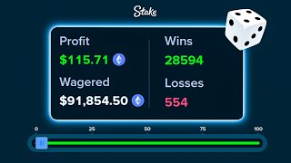 Best DICE WAGERING Strategy ON STAKE 10000000 WAGERED 2024 [upl. by Ardnaiek]