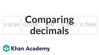 Comparing decimals ordering from least to greatest  Decimals  PreAlgebra  Khan Academy [upl. by Arinaj328]