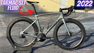 NEW 2022 SPECIALIZED SWORKS TARMAC SL7 FLUID COLOR CUSTOM SRAM BUILD WITH ROVAL WHEELS [upl. by Enitsud]