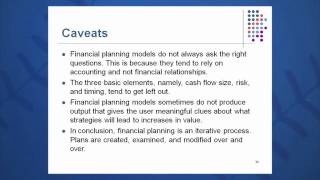 Session 04 Objective 5  Caveats Regarding Financial Planning Models [upl. by Alleras]