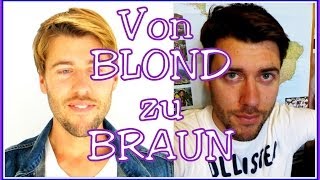 Vorher Nachher Von BLOND zu BRAUN  Das Experiment  Haare färben  tönen [upl. by Nedia498]