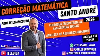 MATEMÁTICA Pedagogo e analista Rh SANTO ANDRÉ [upl. by Fihsak]