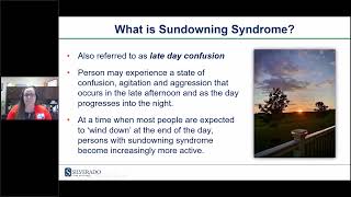 Sundowning Syndrome in Persons with Dementia  Alzheimers Orange County Webinar [upl. by Coop]