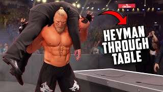 35 Announce Table Finishers to Paul Heyman in WWE 2k22 [upl. by Manvel384]